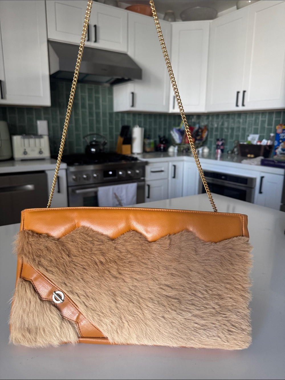 M. & H. LEVY P.T.Y L.T.D Luxury Kangaroo Fur & Hyde Shoulder Bag